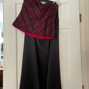2 piece corset and long skirt
